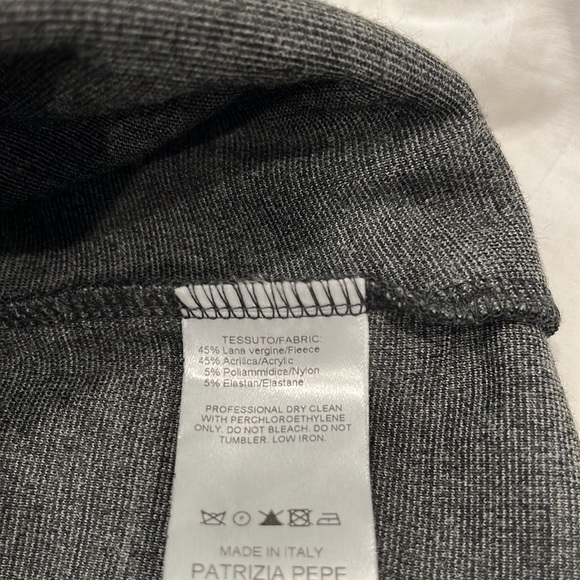 Patrizia Pepe Firenze charcoal gray sweater dress with pockets made in Italy 44 - Picture 9 of 13